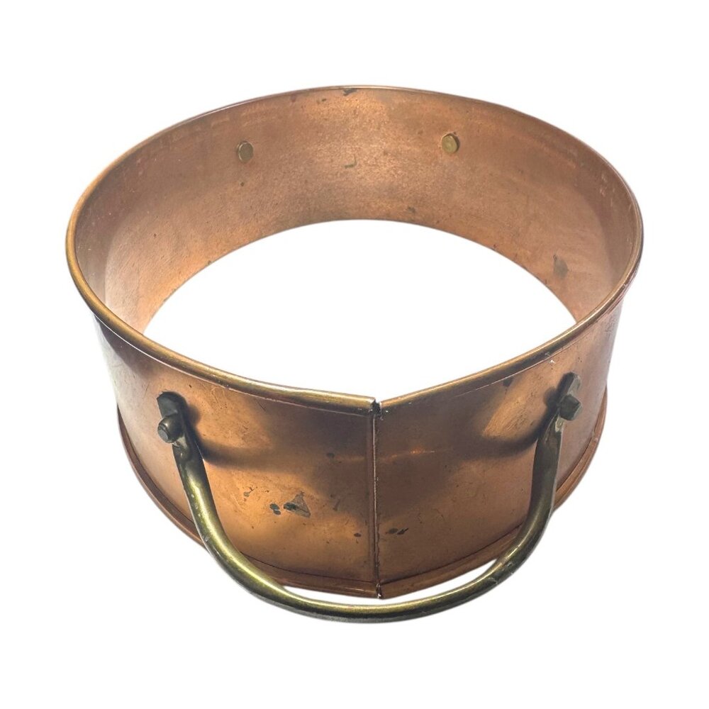 Rustic Copper & Silver Hammered Cuff Bracelet W/ Blue Agate Teardrop Gemstone - Picture 13 of 13